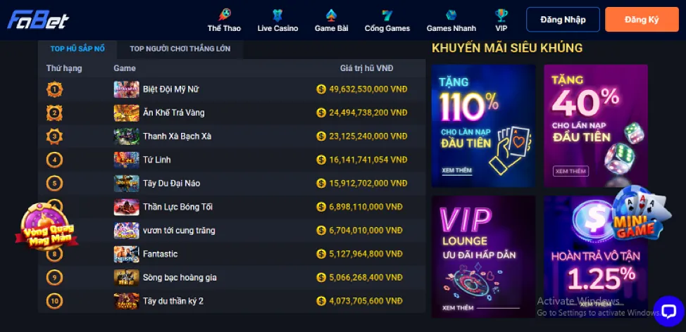 Chương trình hoàn trả Hitclub